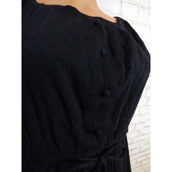 INC International Concepts Black Off Shoulder Tiered Peasant Dress XS NEW - Picture 6 of 16
